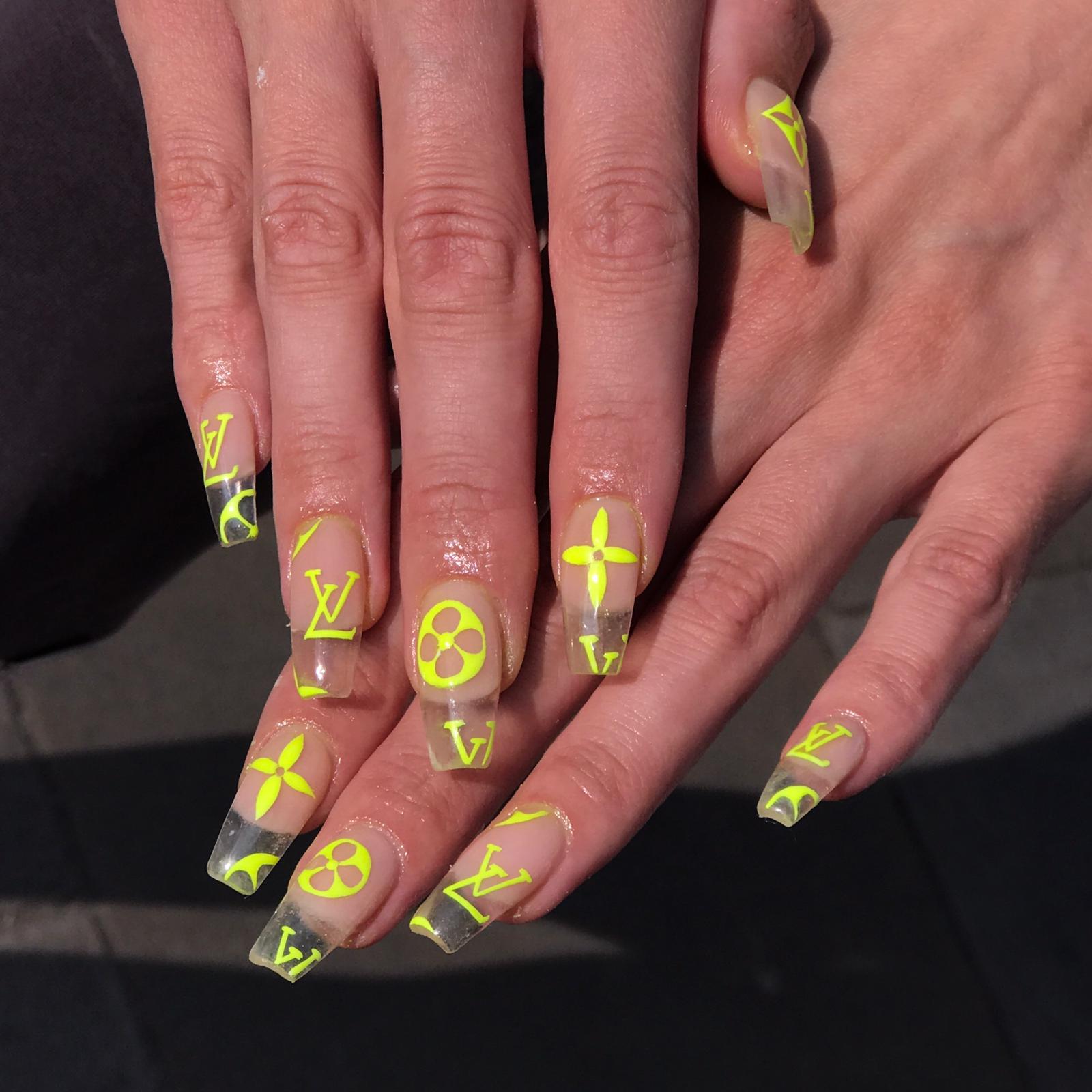 Preen on Twitter: "In LOVE with these neon Louis Vuitton nails!  https://t.co/wl84umB2No" / Twitter