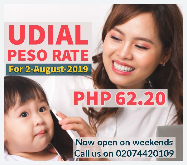udialuk's tweet photo. Revised UDIAL PESO rate for 3 August 1GBP=PHP 62.20
Last order till 5PM. Call us now on 02074420109.
Don't forget to LIKE and SHARE, Salamat po!
.
.
.
.
.
#remittance #pilipinas #ofwpinoy#pamilya #moneytransfer #kabayan#filbrit#onlinemoney #sendmoney #pinoy#udialremit #londonlife https://t.co/yHHG1xiRDg