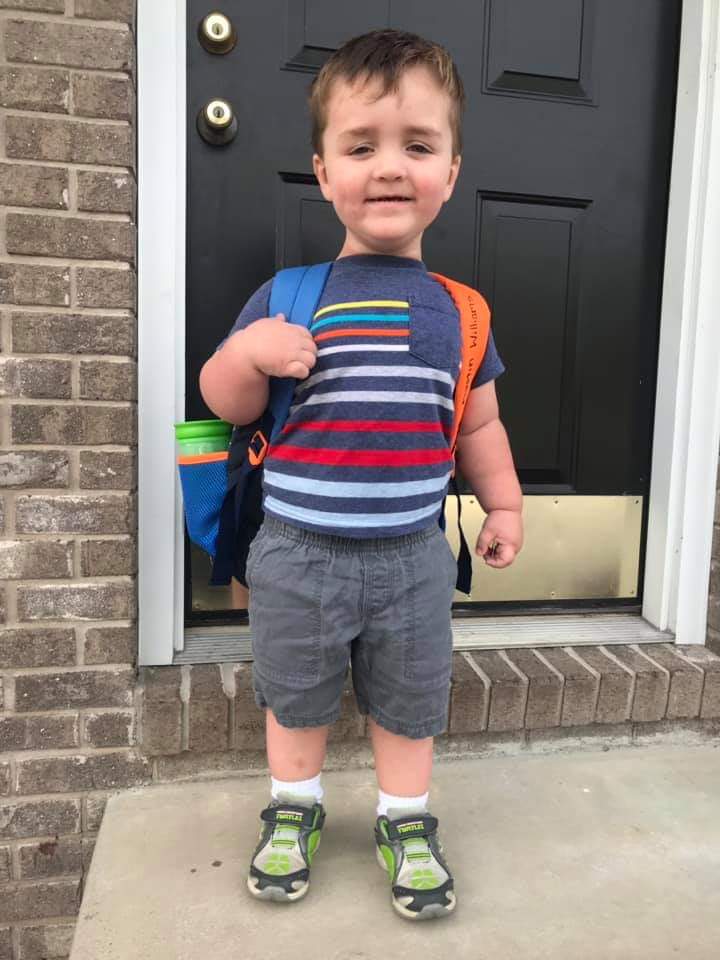 jdwilliams2011's tweet photo. He's growing up so fast!  First day of preschool! #workingdadlife #proudpapa https://t.co/TsRz2gFO7P