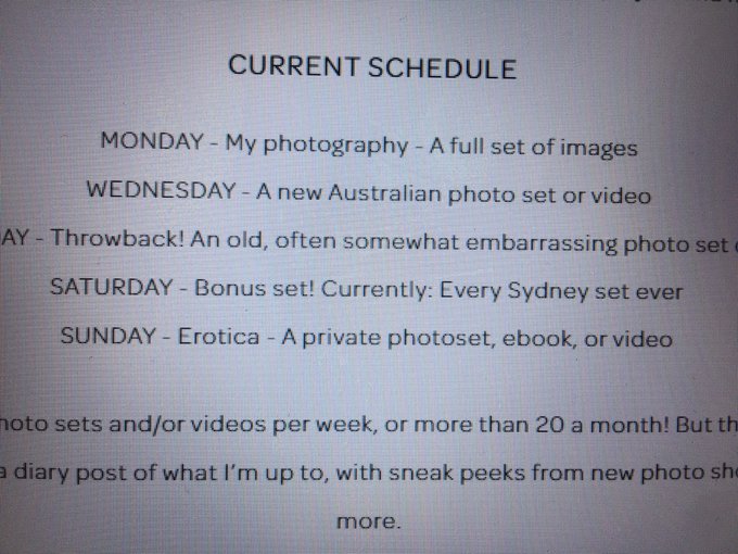 Updating my members site, just realised I&rsquo;m currently posting more that 20 photo sets/videos per month<a href="/tag/apclips"class="tags"><span>#apclips</span></a>