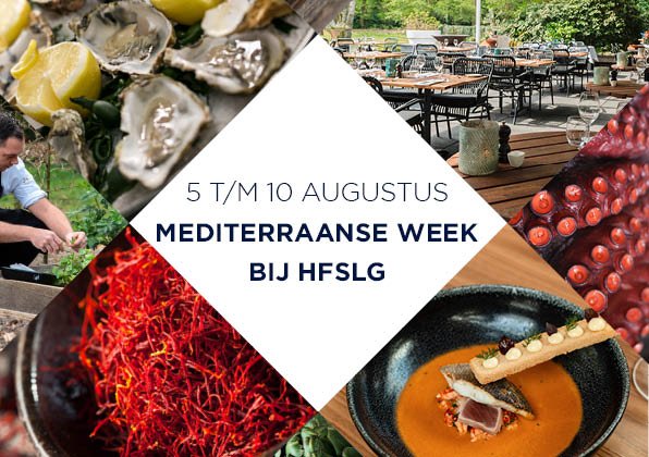 Geen vakantieplannen? Van 5 t/m 10 augustus halen wij met de Mediterraanse week de Middellandse zee naar Bosch en Duin. Tijdens de Mediterraanse week geniet u in de bistro buiten de kaart om van smaakvolle visgerechten! 🦐🦀 Bekijk het menu hier: hfslg.nl/mediterraanse-…
