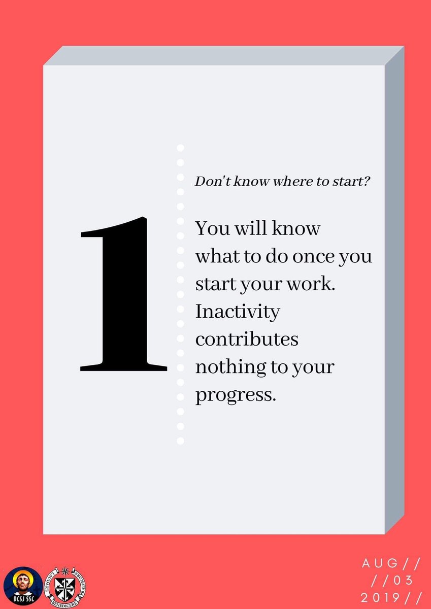 dcsj_ssc's tweet photo. DCANS, we know itโs the rainy season but please stop procrastinating and start making progress however small it is. #StudytipSaturday #InDCANweCAN https://t.co/pRTgcWKa1k