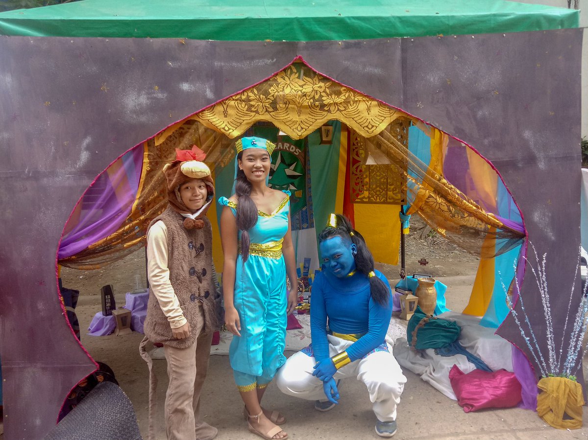 USTP_SCSM's tweet photo. A whole new world that's where we'll be
A thrilling chase, A wondrous place...

PRESENTING CSM ALADDIN CHARACTERS (wala na picturan si aladdin ky na busy 😂)

#USTPWOW 
#ustpweekofwelcome
#ustpWizards https://t.co/saA9zB5wXn