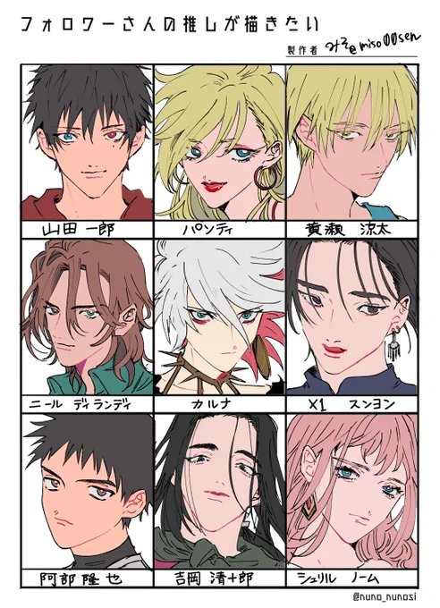 #フォロワーさんの推しが描きたい 
テンプレまたお借りしました～リクありがとうございました! 