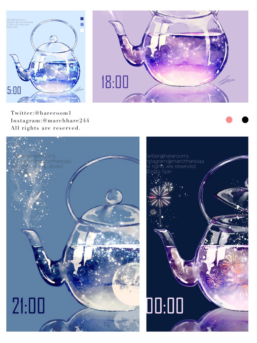 「8 イラスト集『The Tea Kettle』
¥600/16p/フルカラー

」|Spin@3.25~26出版記念展/作品集2巻発売中のイラスト