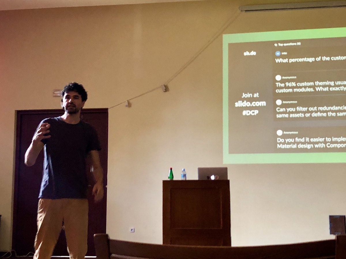 codexsto's tweet photo. well done @MathieuSpil, awesome speech at #drupalcamppannonia and great potential of @Compony_io to be the future of #Drupal theming https://t.co/MQPmnY5h5V