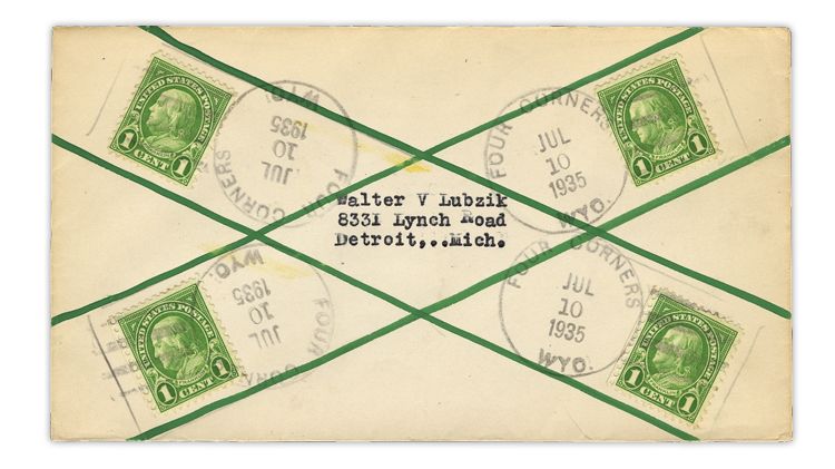 LinnsStampNews's tweet photo. Creative stamp placement adds eye appeal to covers. https://t.co/PeJVuyRTxg #LinnsStampNews #USStampNotes https://t.co/1b7Yf6OPKr