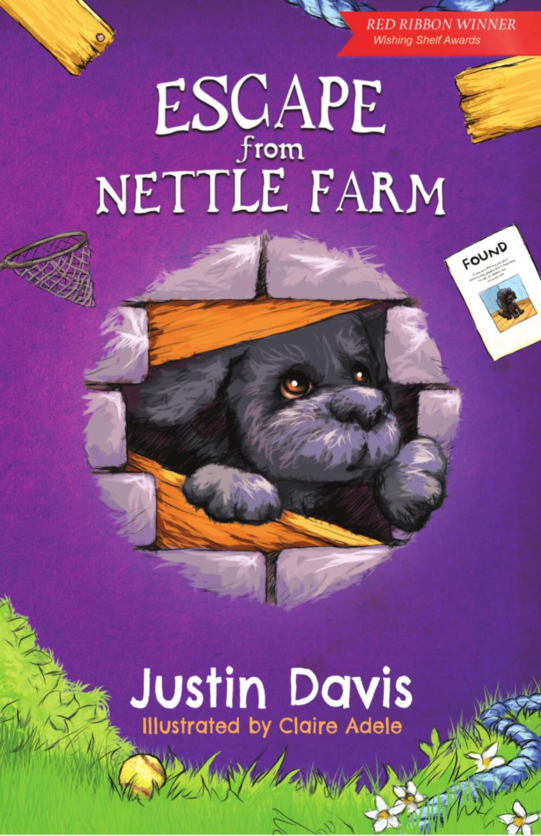 bluefalconpub's tweet image. We are delighted to announce the relaunch of Escape from Nettle Farm, book 1 in the Baker Family series! Complete with snazzy new cover featuring Harvey the Newfoundland pup. Isn't he adorable? #KidLitArt #ChildrensBooks #BookCover #KidsBooks