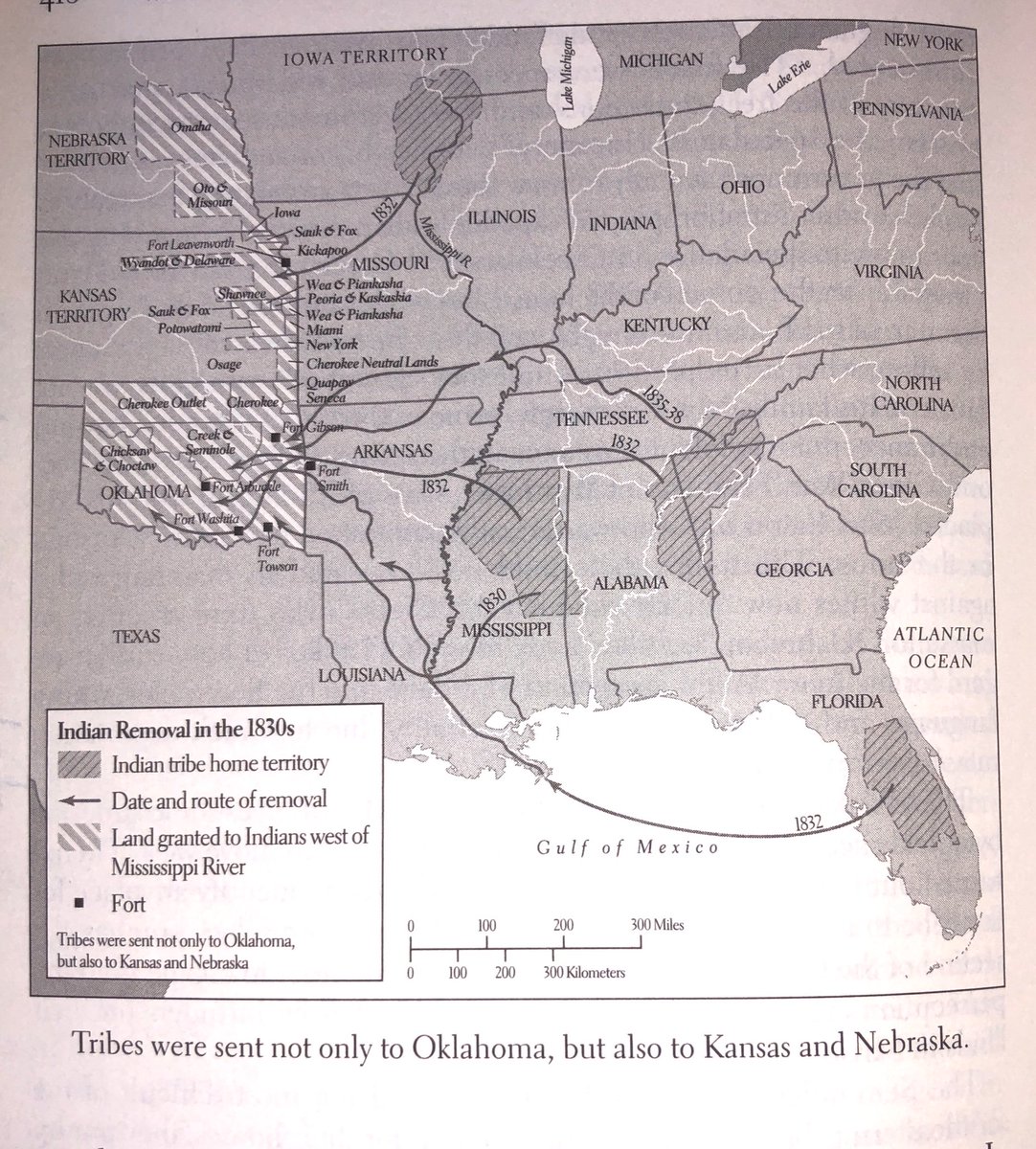 Striking map of ethnic cleansing in the U.S. under Andrew Jackson and Martin Van Buren administrations: