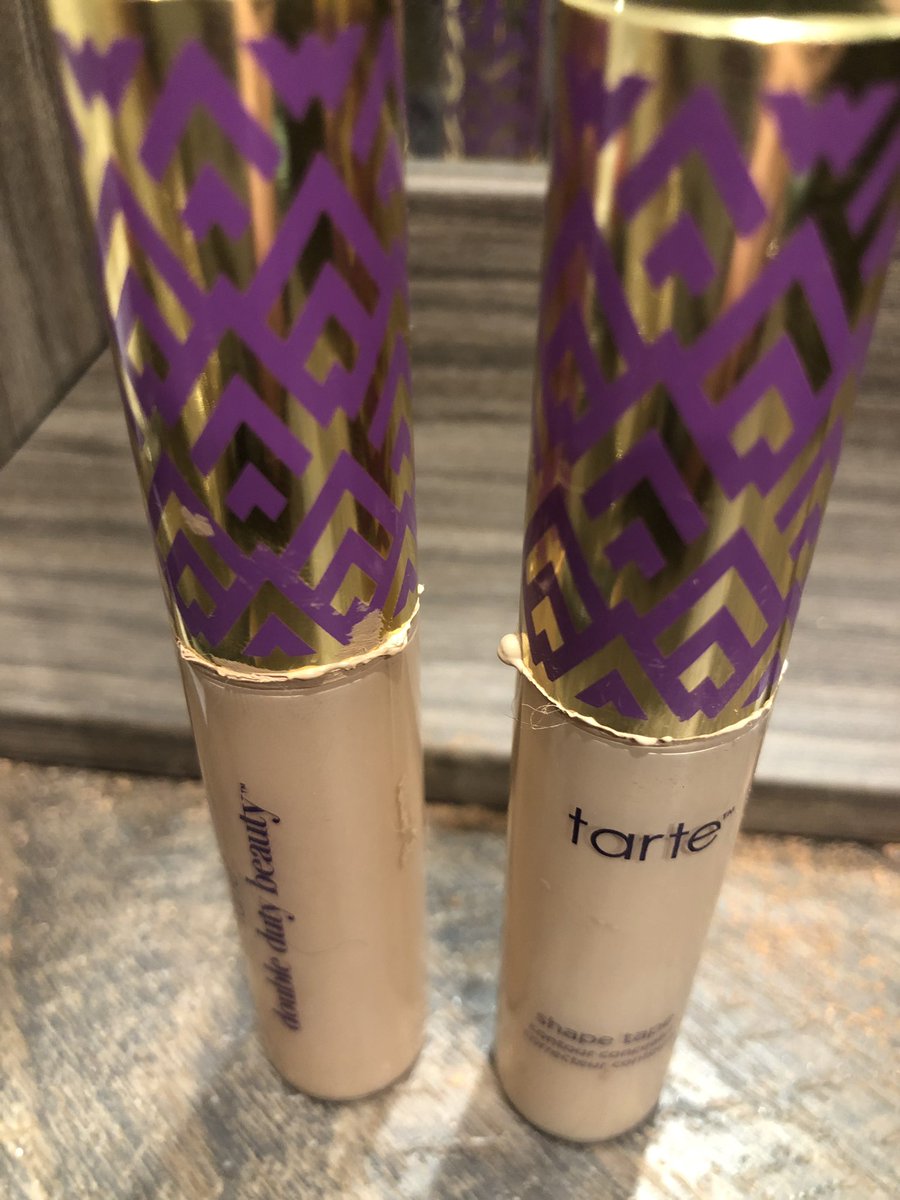 TheMerMer's tweet photo. @tartecosmetics love the product, hate the mess.  All my tubes of #Shapetape concealer leak and ruin my makeup bag.  It makes me sad :( #MakeupIsMessyEnoughAlready https://t.co/77DphMSOP0