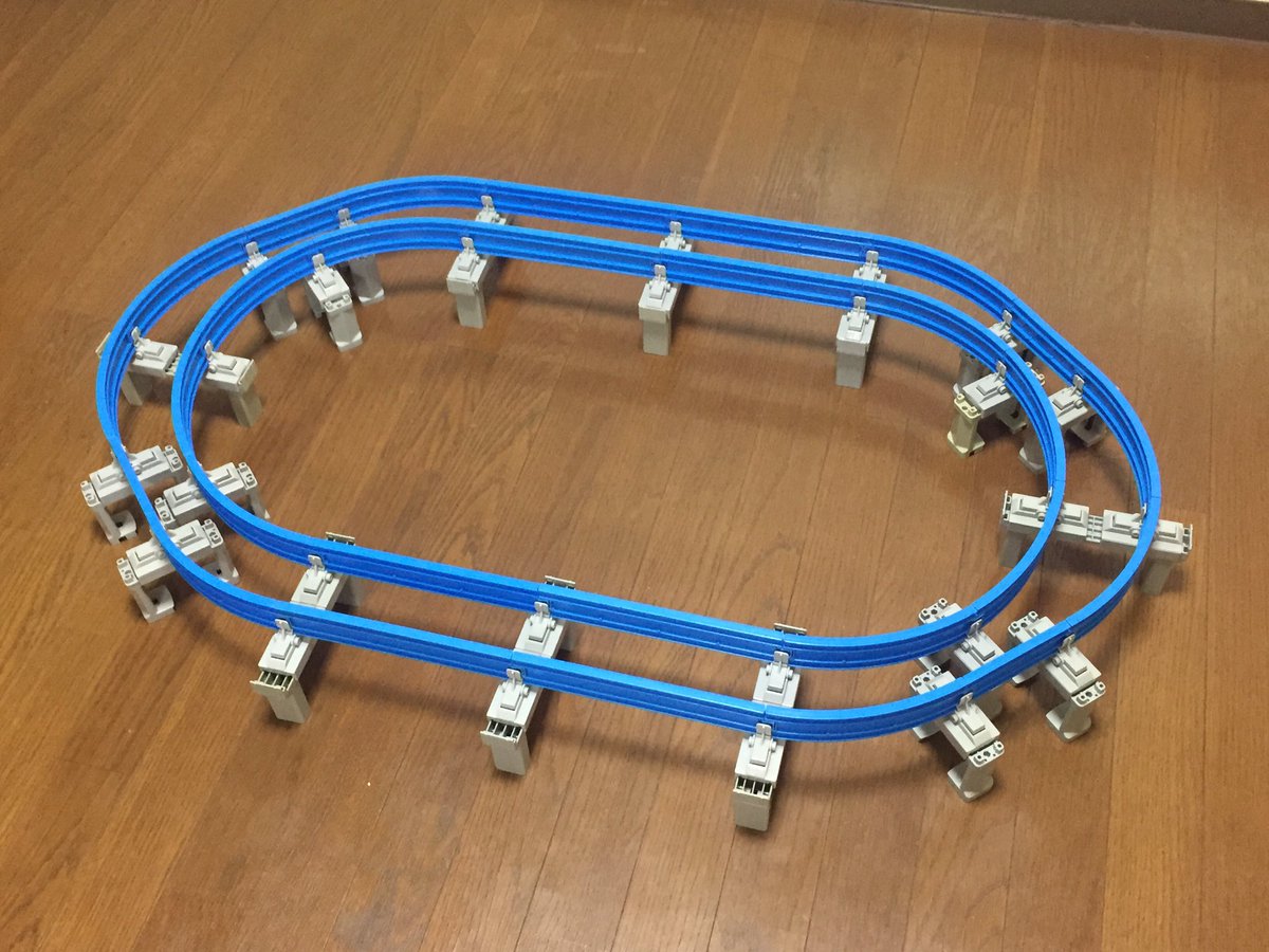 在庫処分】 プラレール線路 複線高架5段レイアウト モノレール 鉄道