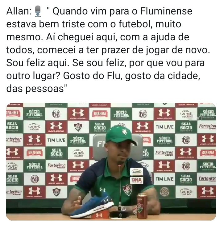 tuitafox's tweet image. quem não gosta do allan tem desvio de caráter além de jogar pra caralho tá muito feliz no fluminense e sempre demonstra isso
