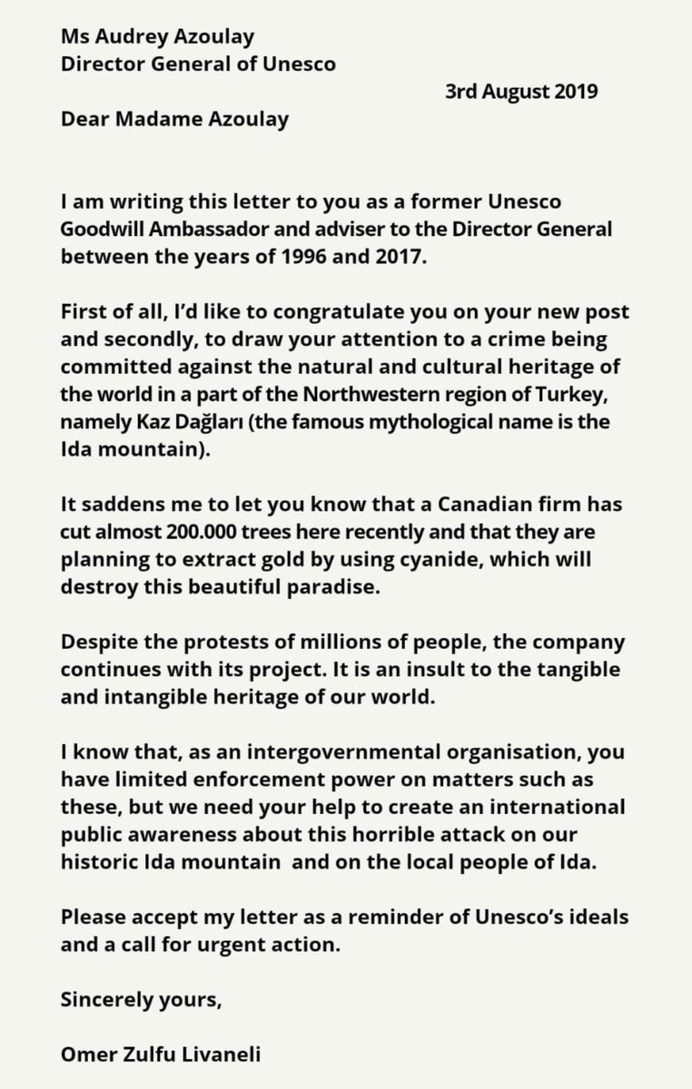 LivaneliZulfu's tweet photo. #unesco #unescoheritage #audreyazoulay #audreyazoulayunesco @unesco #idadağı #kazdağı #kazdağıhepimizin @sputnik_news  @guardian #theguardian @lemondefr @nytimes #nytimes @natgeo #nationalgeographic @spiegelonline #greenpeace @greenpeace @wwf_turkiye @wwf @justinpjtrudeau https://t.co/zRVZSdJRtK