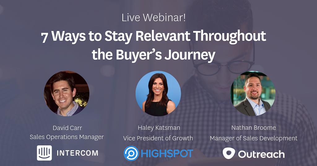 🆕 We're teaming up with <a href="/outreach_io/">Outreach</a> and <a href="/Highspot/">Highspot</a> this month to share our top strategies for engaging prospects early in the buying process and keeping their attention throughout. 

Sign up for our Aug 15 webinar now: inter.com/2KcvqBM