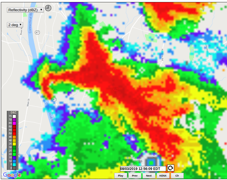 UMassRadar's tweet photo. Strong storms over the valley ongoing... https://t.co/WdqL1Qk0Ql