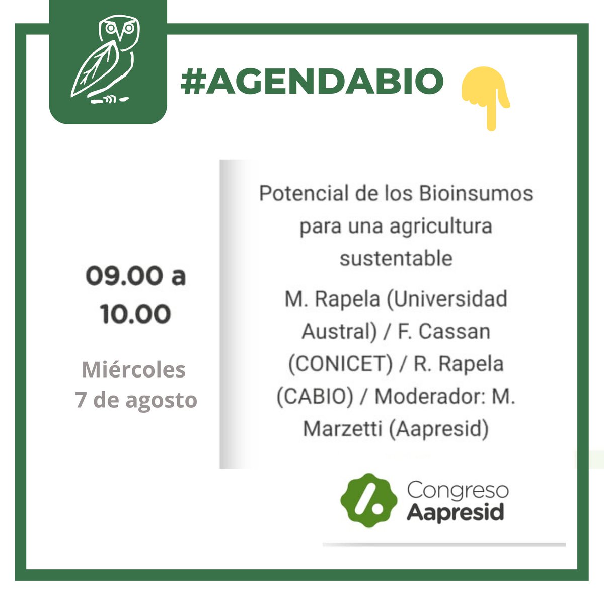 elcabureinsumos's tweet photo. #AgendaBio Recomendamos este panel de #Bioinsumos en el #CongresoAapresid
📌 Rosario
🗒️ 7 de agosto 9hs
#BiológicosSioSi #Bioinsumos #elcabureinsumosbio https://t.co/GBBdv1DtlV