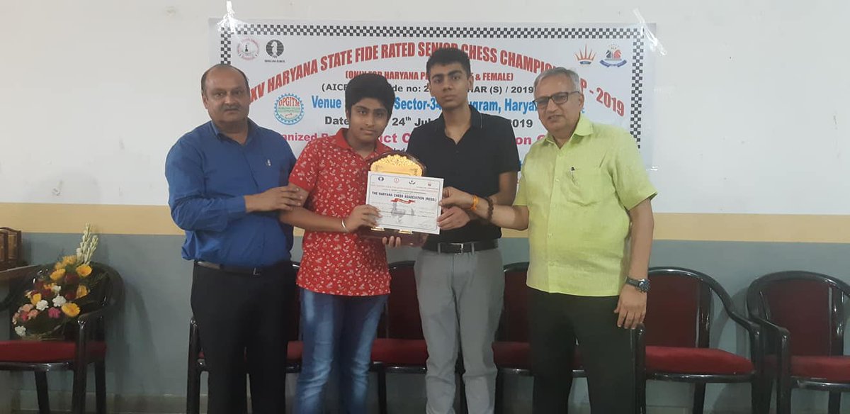 ChessbaseIndia's tweet photo. 12-year-old Aaditya Dhingra wins 35th Haryana State Senior 2019
Details:
https://t.co/yQAIOb8lOk
Photos: Naresh Sharma
#Chess #ChessBaseIndia #Haryana #StateSenior https://t.co/IB9czEXr4T