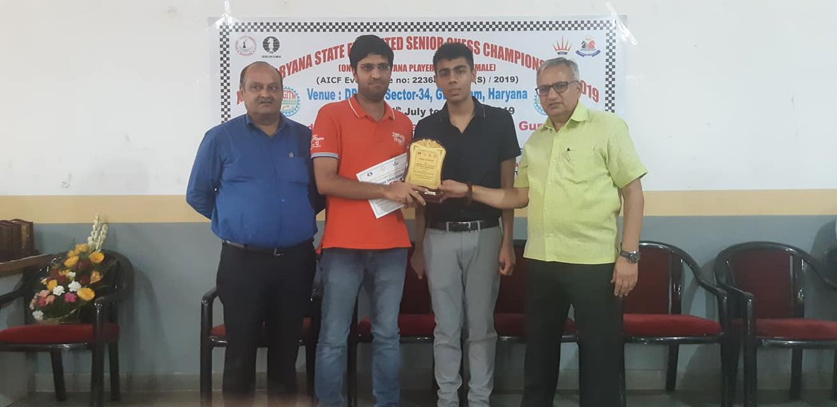 ChessbaseIndia's tweet photo. 12-year-old Aaditya Dhingra wins 35th Haryana State Senior 2019
Details:
https://t.co/yQAIOb8lOk
Photos: Naresh Sharma
#Chess #ChessBaseIndia #Haryana #StateSenior https://t.co/IB9czEXr4T
