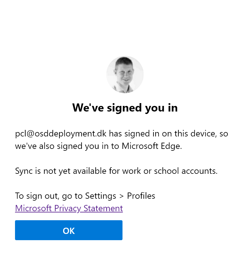PerLarsen1975's tweet image. Pretty cool automatic AAD sign-in to Edge CAN #MSEdge #MSEdgeDev #AzureAD #Windows10