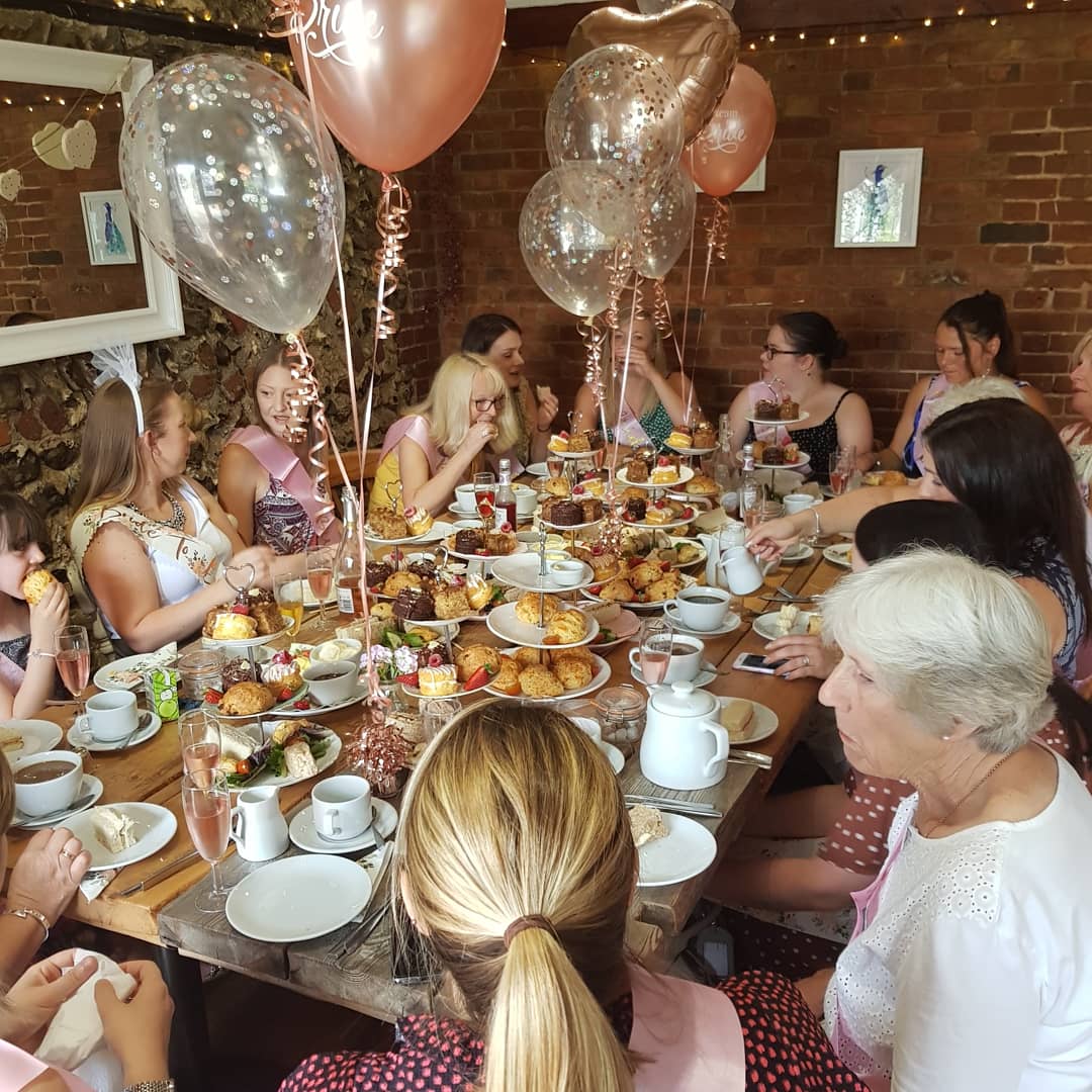 bramleyscc's tweet photo. Some pics from our #henparty #afternoontea today. Finger sandwiches, sausage roll, cheese and fruit scones, and 3 mini cakes of their choice. What a lovely group of ladies :) 💏🍰🎈We wish the bride a wonderful #wedding day! #cafe #norwich https://t.co/VUE9yhDwa1