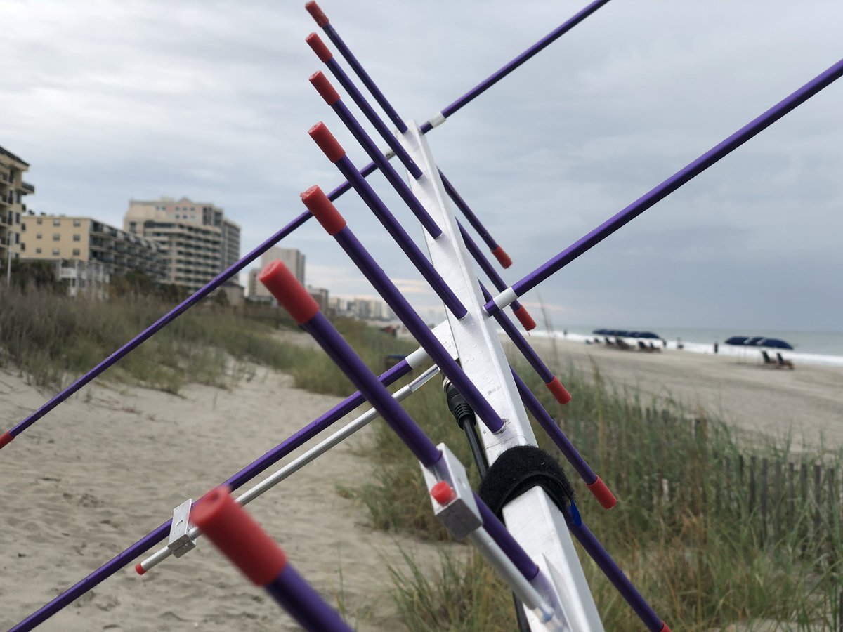 KJ4M_R's tweet photo. Snuck in one last SO-50 session before leaving the beach at FM03. Rain on the last day makes it easier to leave and work Sats. TNX @KE0PBR #W2ASC #ww3trg #VA3NNA #VE3MNX https://t.co/ieIAO5sFhF
