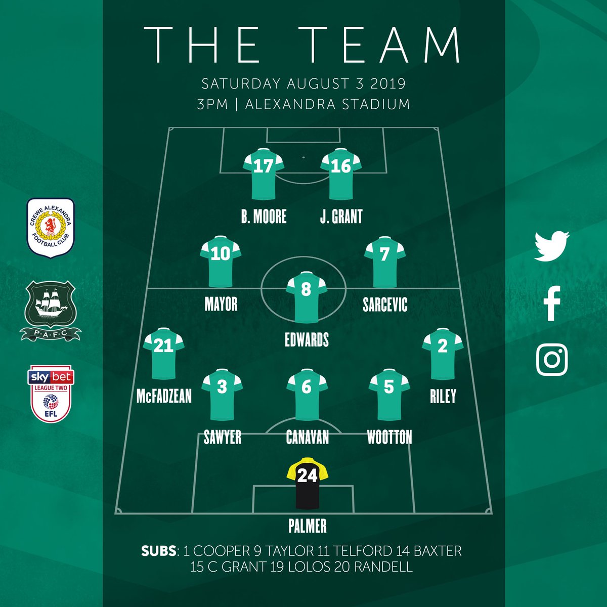 The teams have gone off for final instructions. While we wait, here’s a reminder of how the lads line up for @rlowe15’s debut as manager...

#pafc