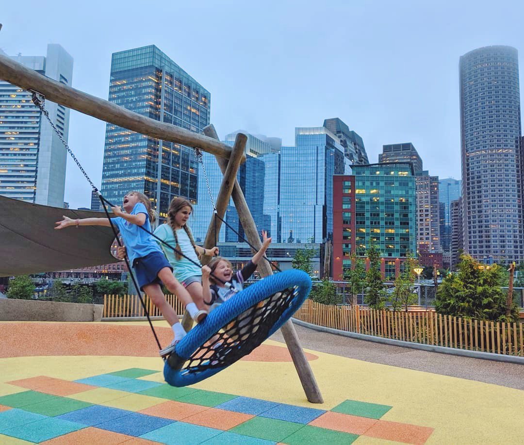 Martin’s Park, on the South Boston Waterfront, includes an accessible playground and passive open space.

The park honors the youngest victim of the Boston Marathon bombings, Martin W. Richard. 
📸: @dmitrigram