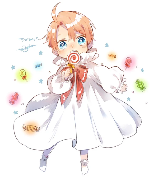#APHワンドロ版深夜創作60分一本勝負
ちびめりでキャンディ!(`∂ヮ∂)  ̖́-🍭🍬🍭🍬 
