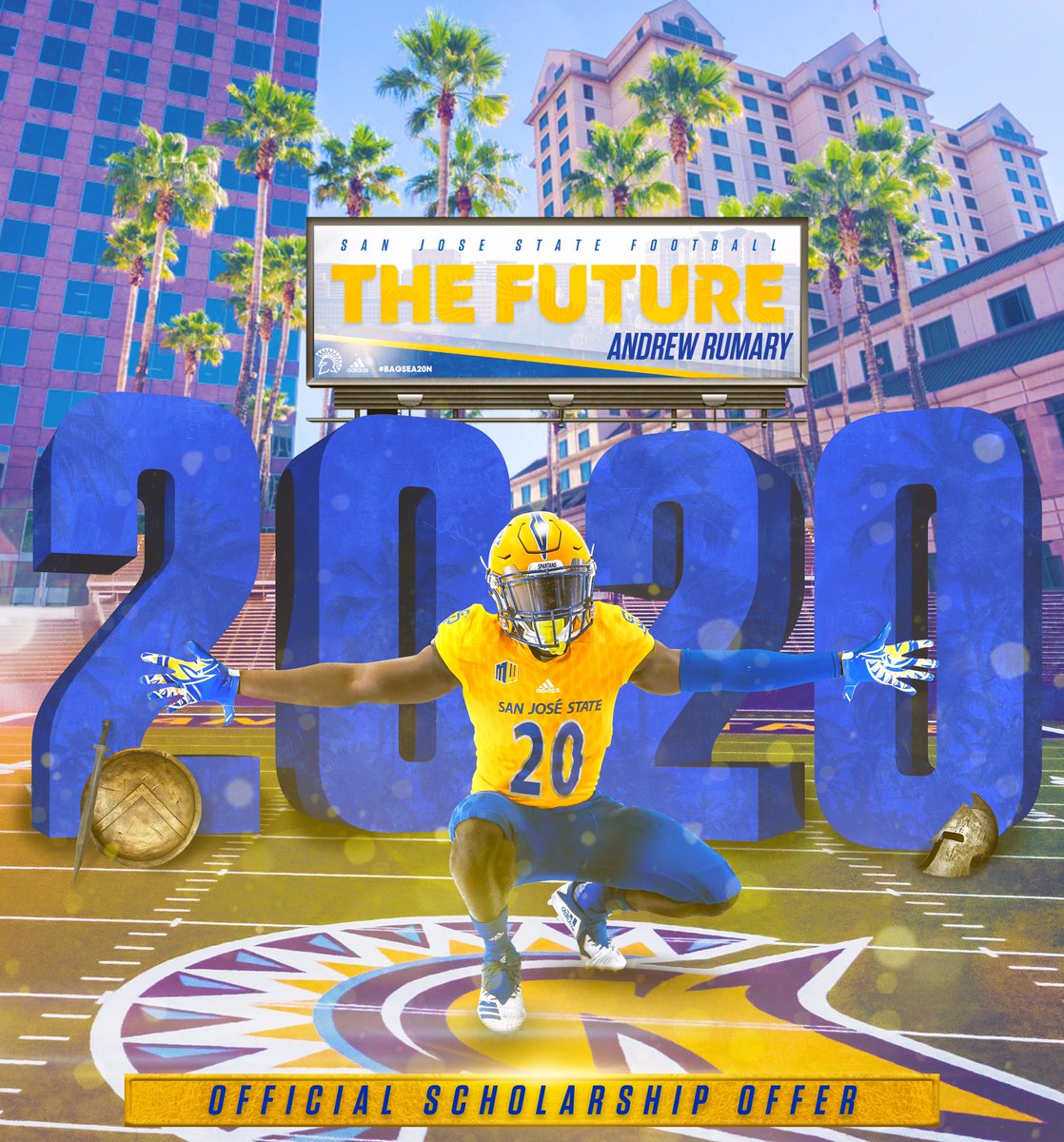 AndrewRumary's tweet photo. My official offer to San Jose State University! https://t.co/4U6fjzokdR