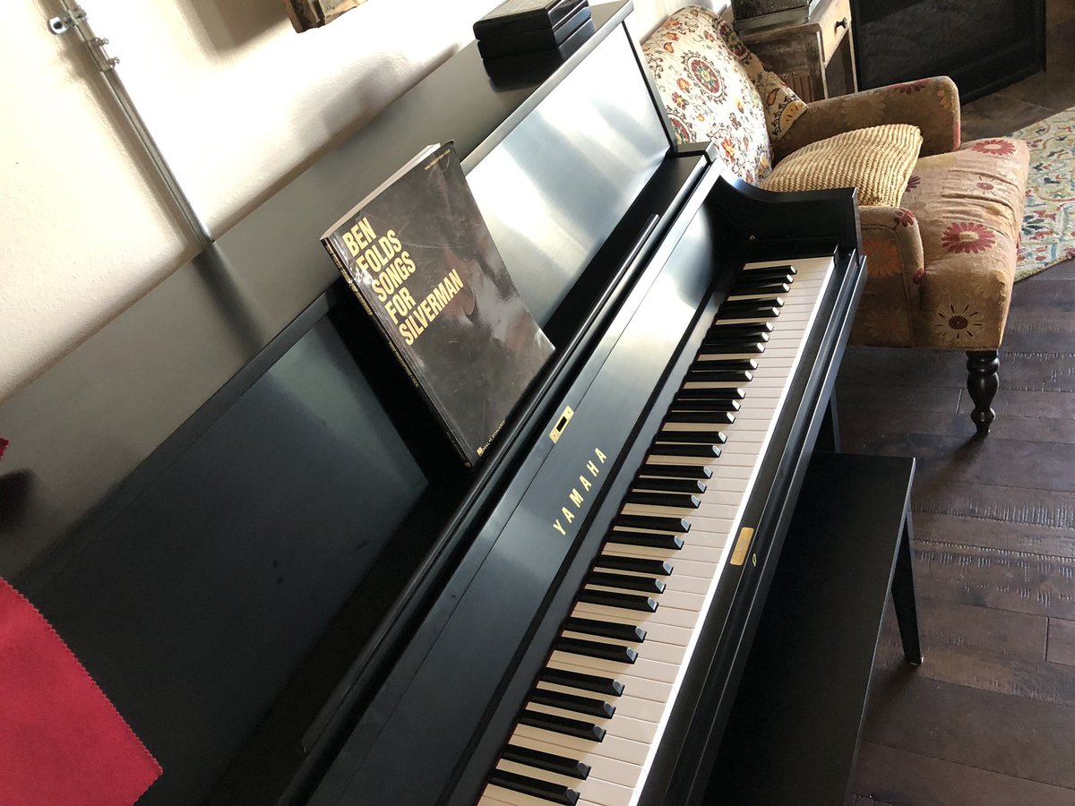 Spent some time this morning pretending I was @BenFolds .  Did not fool anyone, except perhaps the dogs.