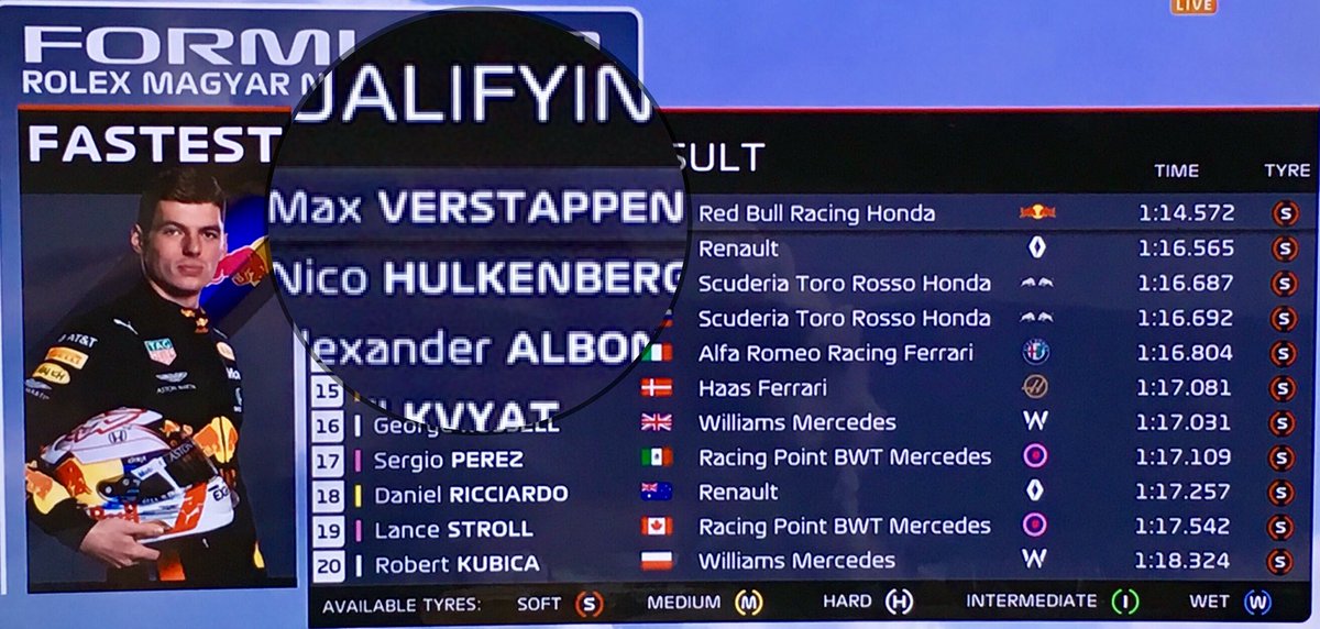 #POLE! Hij flikt het👊🏻 onze #nationale #held👍🏻 #HungarianGP #MaxVerstappen ❤️ #F1