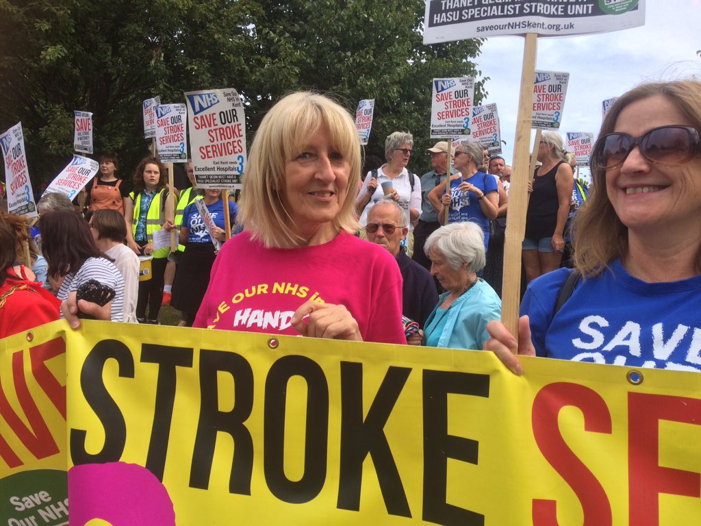 saveournhskent's tweet photo. Centralising stroke care and A&E means longer journeys for time critical care. One hour away is TOO FAR. Fight back now before it’s too late #saveQEQM #SaveOurNHS #notoclosures https://t.co/DF50KBRgfd