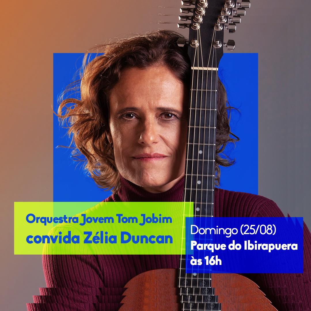 Zélia Duncan e a Orquestra Jovem Tom Jobim vão interpretar sucessos de Gilberto Gil.

#VireSuaCidade #ViradaSustentável2019 #Sustentabilidade

Lei de incentivo à Cultura. Realização: Secretaria Especial da Cultura, Ministério da Cidadania e Pátria Amada Brasil e Governo Federal.