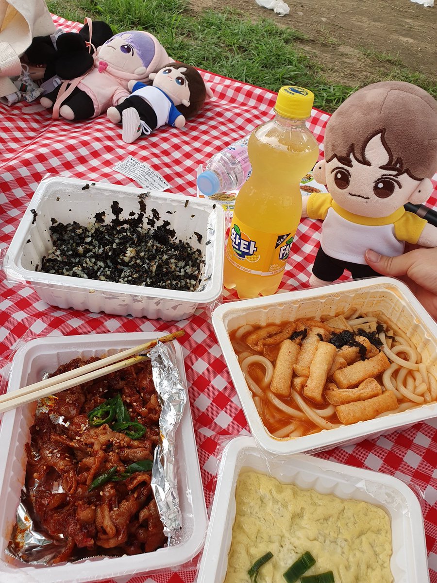 meinschatzDH's tweet photo. 갑자기 비가 와서 피크닉매트 채로 애기들을 옮겨도 한강 피크닉은 행복해요💕 닭발&amp;환타 파인🍍에 밤라이딩까지🚲🚲
#휘밍일지 #휘비일지 https://t.co/XQ7S4AqU7U