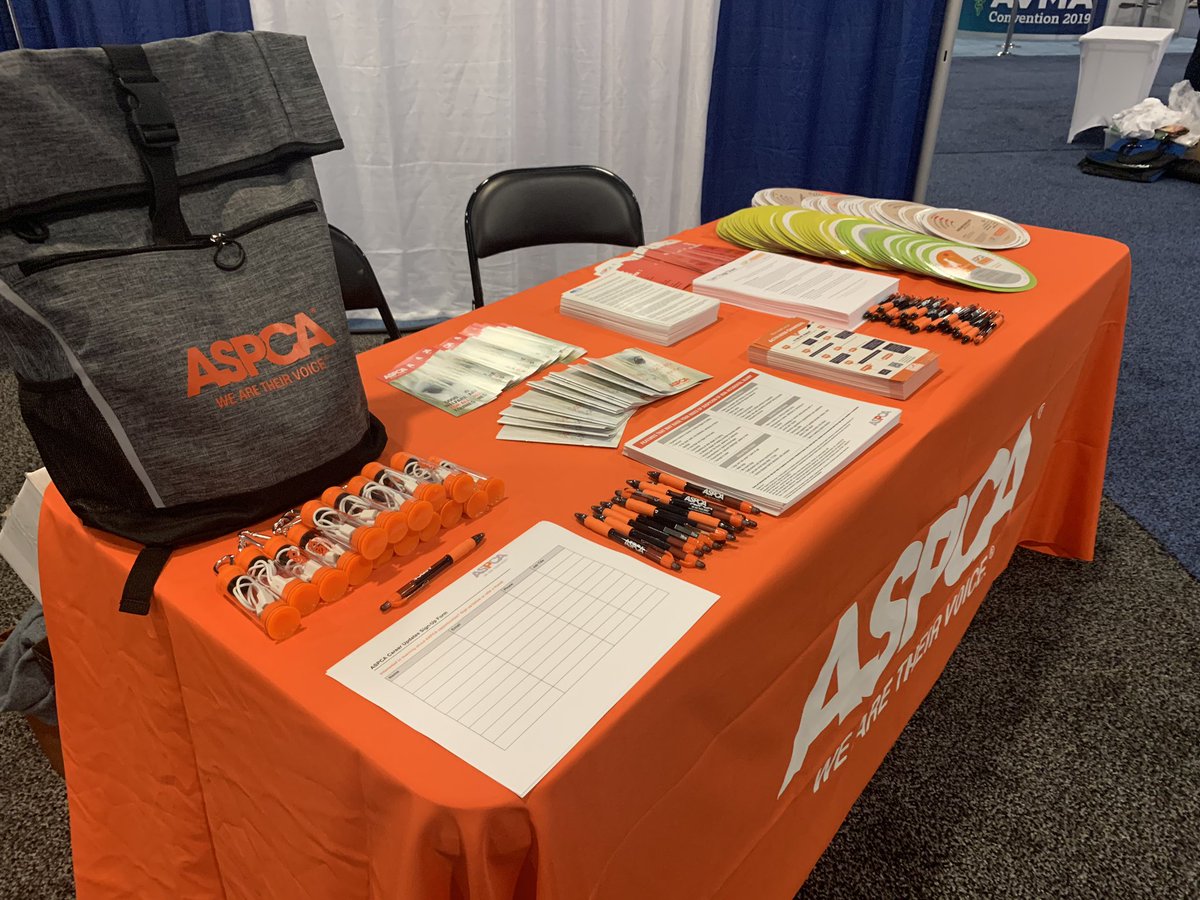 ASPCA_APCC's tweet image. Come see us at #AVMA2019 at booth number 3093 for educational materials AND a surprise giveaway!