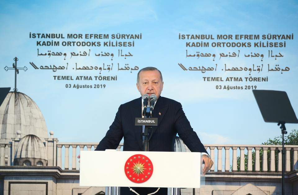 Osmanmutlugkb's tweet photo. Cumhurbaşkanımız @RTErdogan , İstanbul Süryani Kadim Vakfı Mor Efrem Süryani Kadim Ortodoks Kilisesi temel atma törenine katıldı. https://t.co/zIGXlGRMS4
