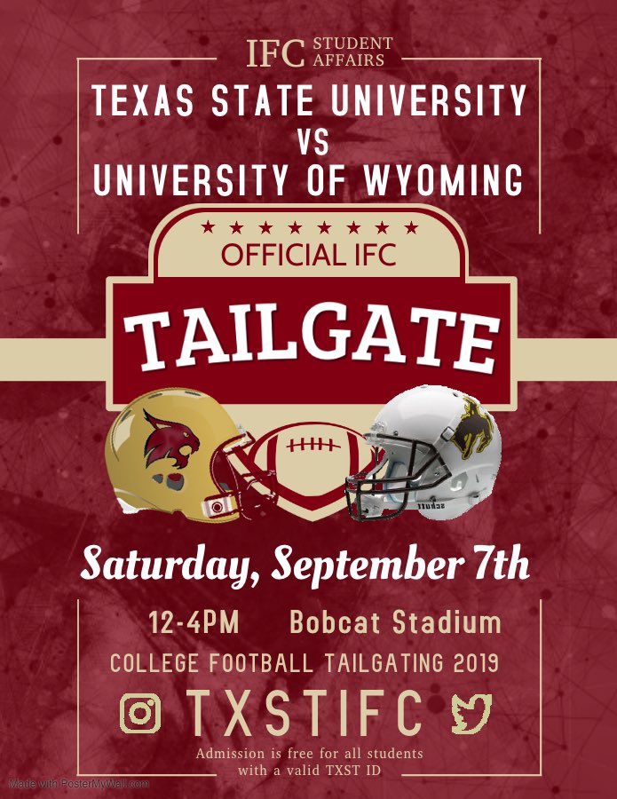 Our first offical IFC tailgate is Saturday, September 7th! If you are interested in rushing this fall, come out to the event and learn more about the process on how to join a fraternity on campus. Also if you are planning to rush, go to our bio and fill out the IFC interest!