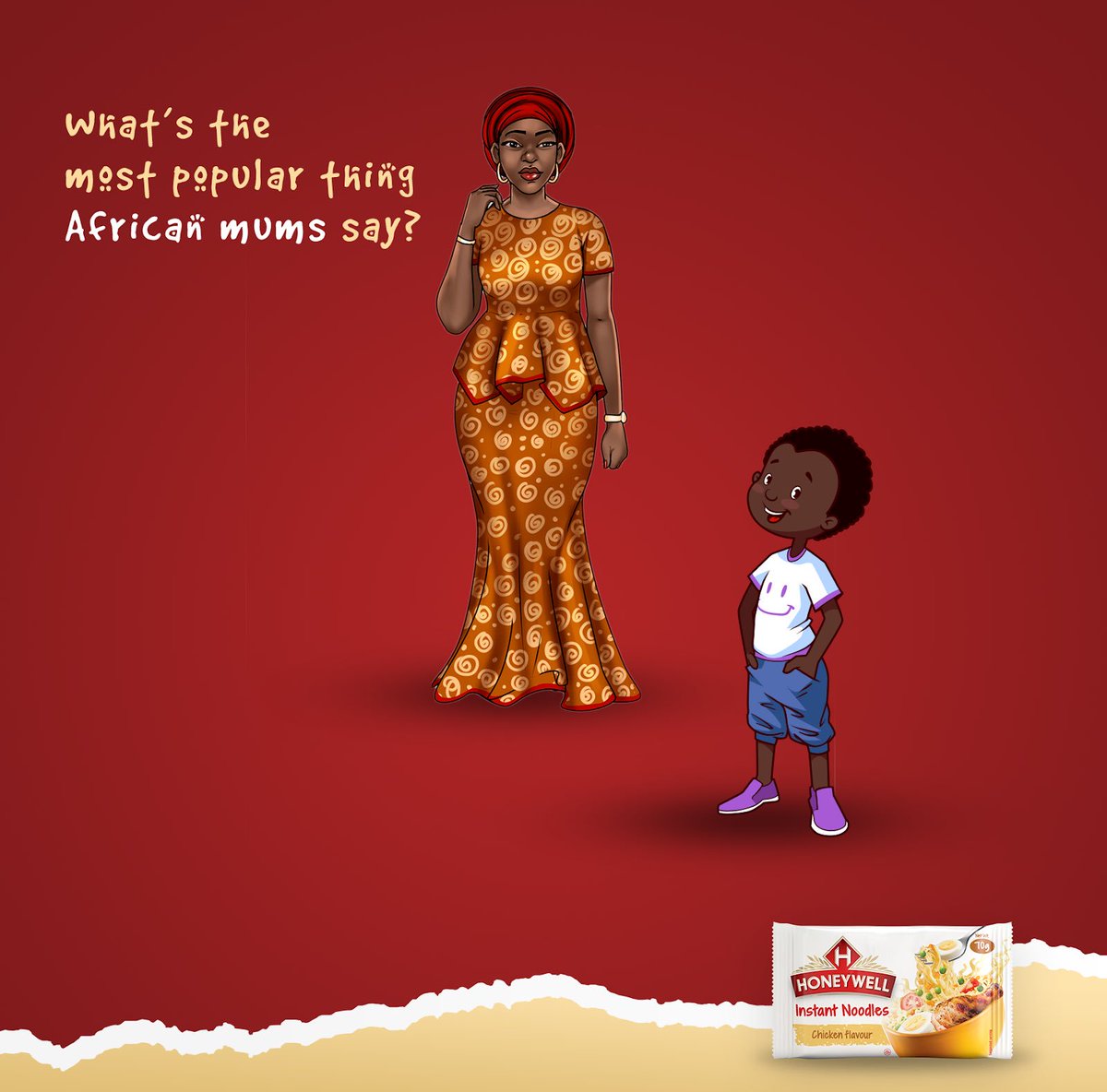HFMNoodles's tweet photo. African mums can be very dramatic with their words. What is the most common thing your mother says?
#HoneywellNoodles #PleasureInEveryStrand https://t.co/QnZ3db99Ew