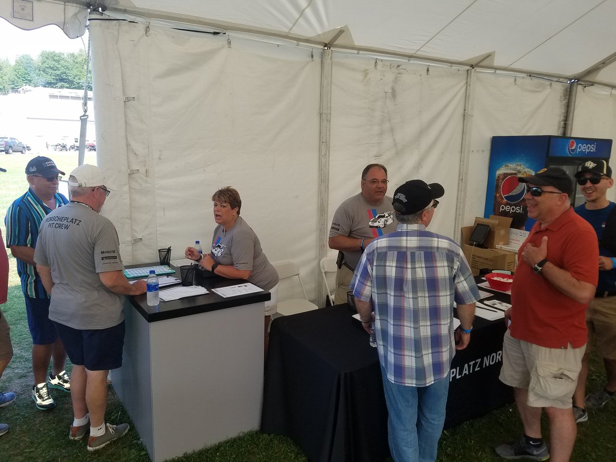Fox_Valley_PCA's tweet photo. Shaun, Dee, and Sergio working the Porsche Platz tent at Road America during the IMSA race weekend https://t.co/pEHryzZB0a