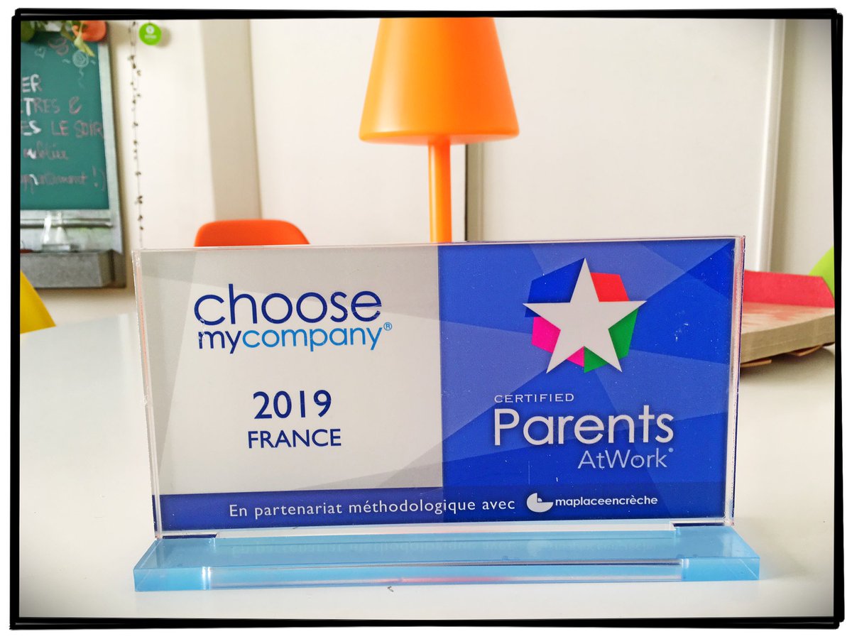 ElisabethLavill's tweet image. #Fière qu’@Utopies_Paris, déjà #1 du palmarès @GPTW 2019, reçoive de @ChooseMyCompany et @maplaceencreche le label #HappyIndex® #ParentsAtWork​ pour sa politique #parentalité - du #télétravail pour tous aux congés enfants malades, aidants, #PMA, #adoption, rentrée, révisions…