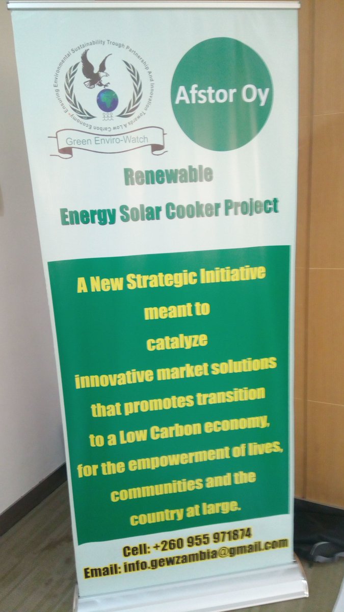 Green Enviro Watch Zambia a non profit making organization is seeking to partner with local and international organizations to implement the solar cooker project in Zambia as a clean and renewable energy initiative.
