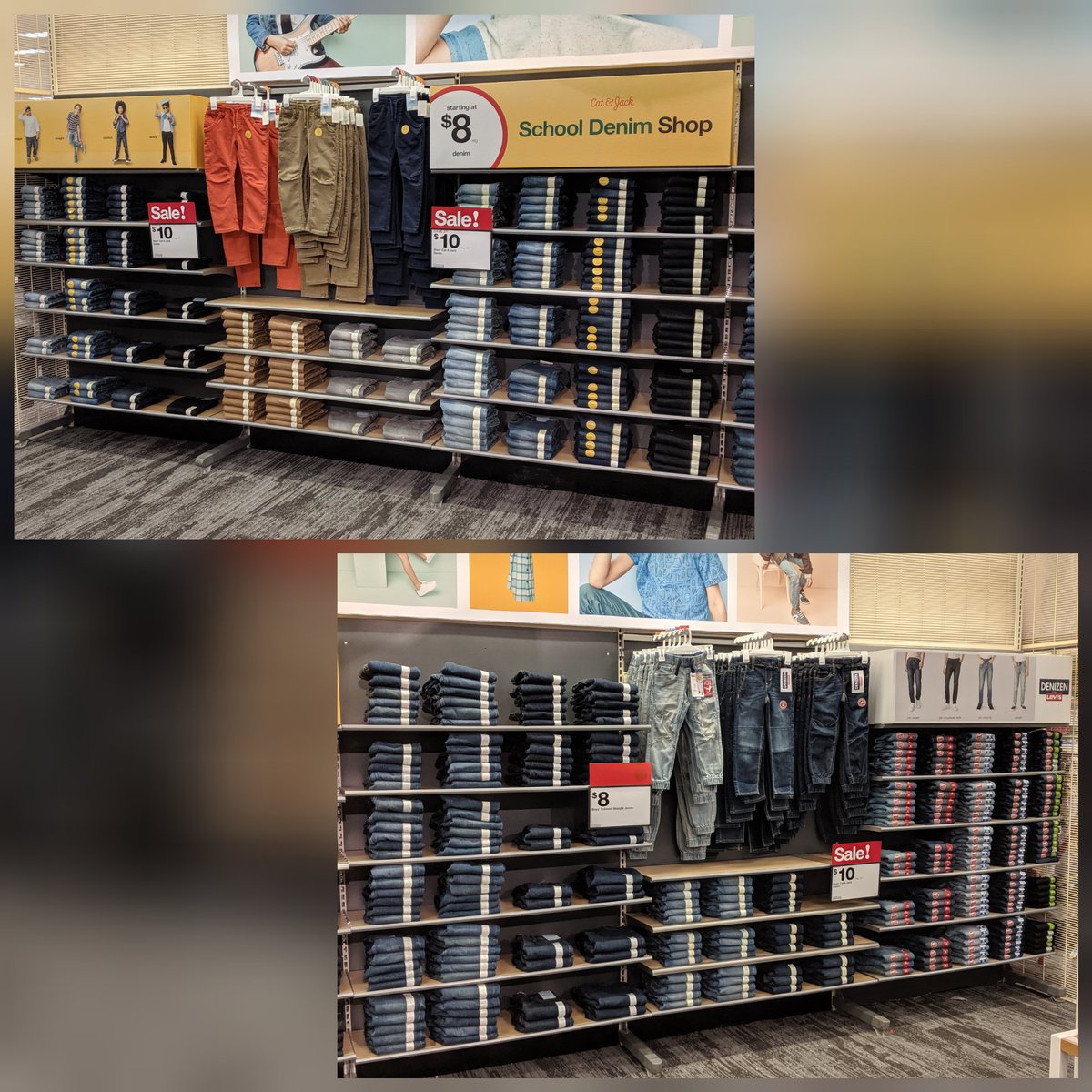 VM_Connor's tweet image. Check out our #crispy boys denim wall at #T2186 😎 #FoldingStandards #HangingStandards #TargetStyle #VisualMerchandising #WorkSomewhereYouLove @Bryjudy @DZeppuhar @TGTmatt2186 @45MRossi @madeleinepm23