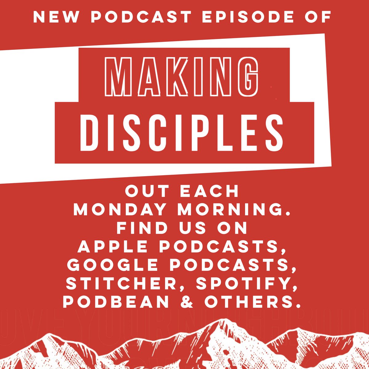 RabbiRogers's tweet photo. New Episode of
MAKING DISCIPlES
out each
Monday Morning.
Find us on Apple Podcasts,
Google Podcasts,
Stitcher, Spotify, podbean
and others.#nwunited19 #focusisfamily #discipleshippodcast https://t.co/uOkakwvlv8