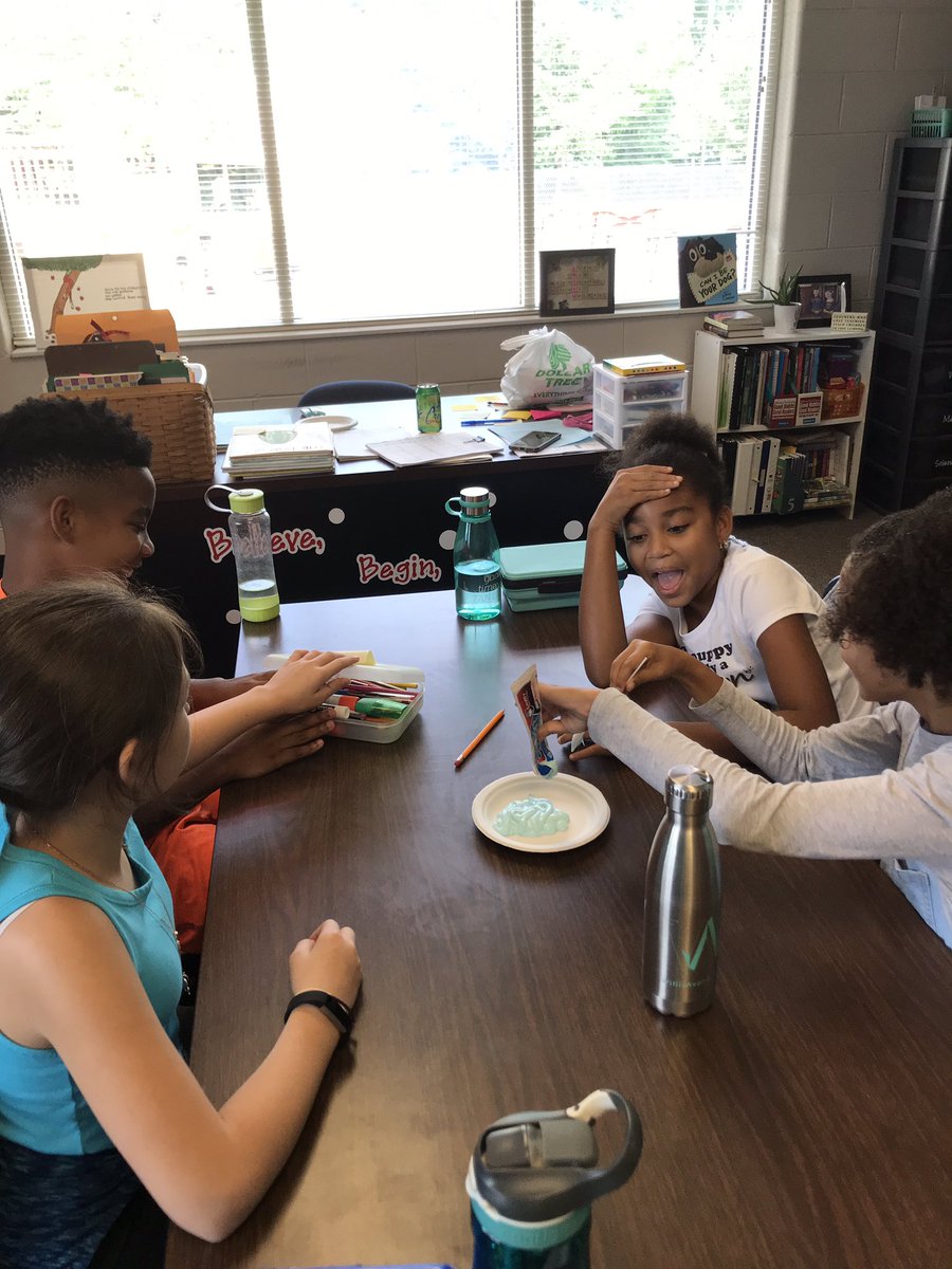 RSmithgrade5's tweet photo. We’re off to a great start in 5th grade!  On Friday we talked about kindness.  Students used toothpaste to show that once you say or do something unkind, you can’t take it back.  The kids learned a valuable lesson, and the classroom smelled minty fresh! @bullardbulldogs https://t.co/xxXKCN60aT
