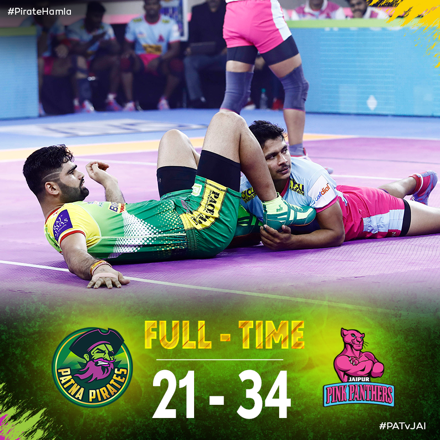 PatnaPirates's tweet photo. घर में शुरुआत धीमी रही, पर जो हारता है वही जीतने का मतलब जानता है, और हम लौट कर आएँगे एक जीत के साथ।
#PATvJAI #PirateHamla #VIVOProKabaddi https://t.co/XSuZtAJVEy