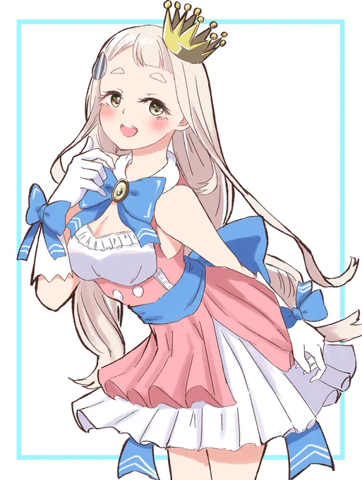 ちまちゃん誕生日まであと2日!!魔法少女風衣装(のつもり) #描いてみまちた 