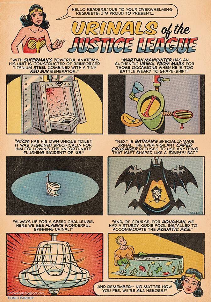 DuffComics's tweet photo. Pissing in the Hall of Justice. The more you know. 🌈 #DuffComics https://t.co/uy57YuvpDu