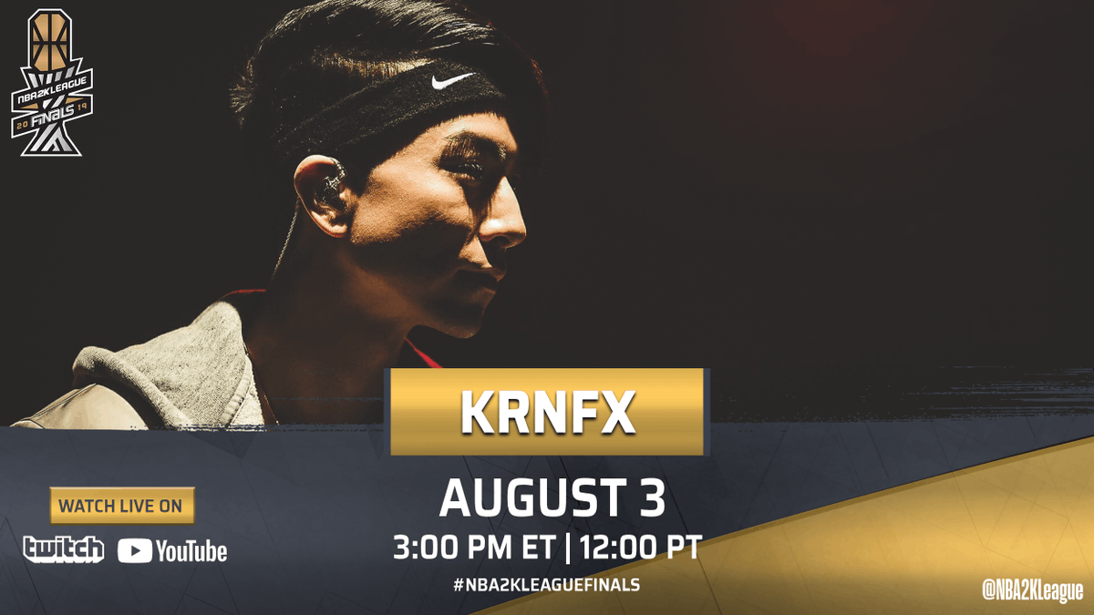 Heads up! We've got <a href="/KRNFX/">KRNFX</a> in the house with us for the #NBA2KLeagueFinals, too! 

Watch LIVE at 3 pm/et TODAY on <a href="/Twitch/">Twitch</a> and <a href="/YouTube/">YouTube</a>.