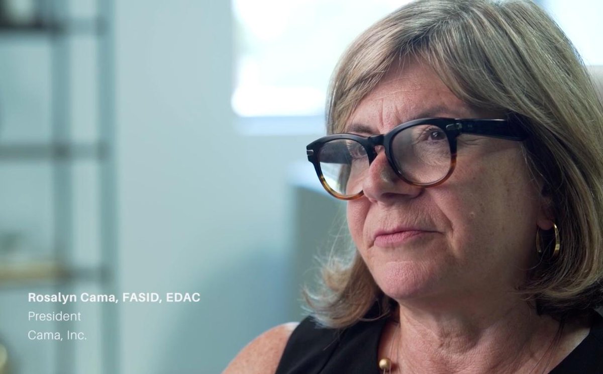 Introducing the Society's 2019 Design Innovation Award winner, Rosalyn Cama, FASID, EDAC, president of 
<a href="/CAMAInc/">CAMA, Inc.</a> . #ASID presented her award at Celebration on July 20, 2019. Get to know Rosalyn and her numerous accomplishments in this short 6-minute video. vimeo.com/349674010