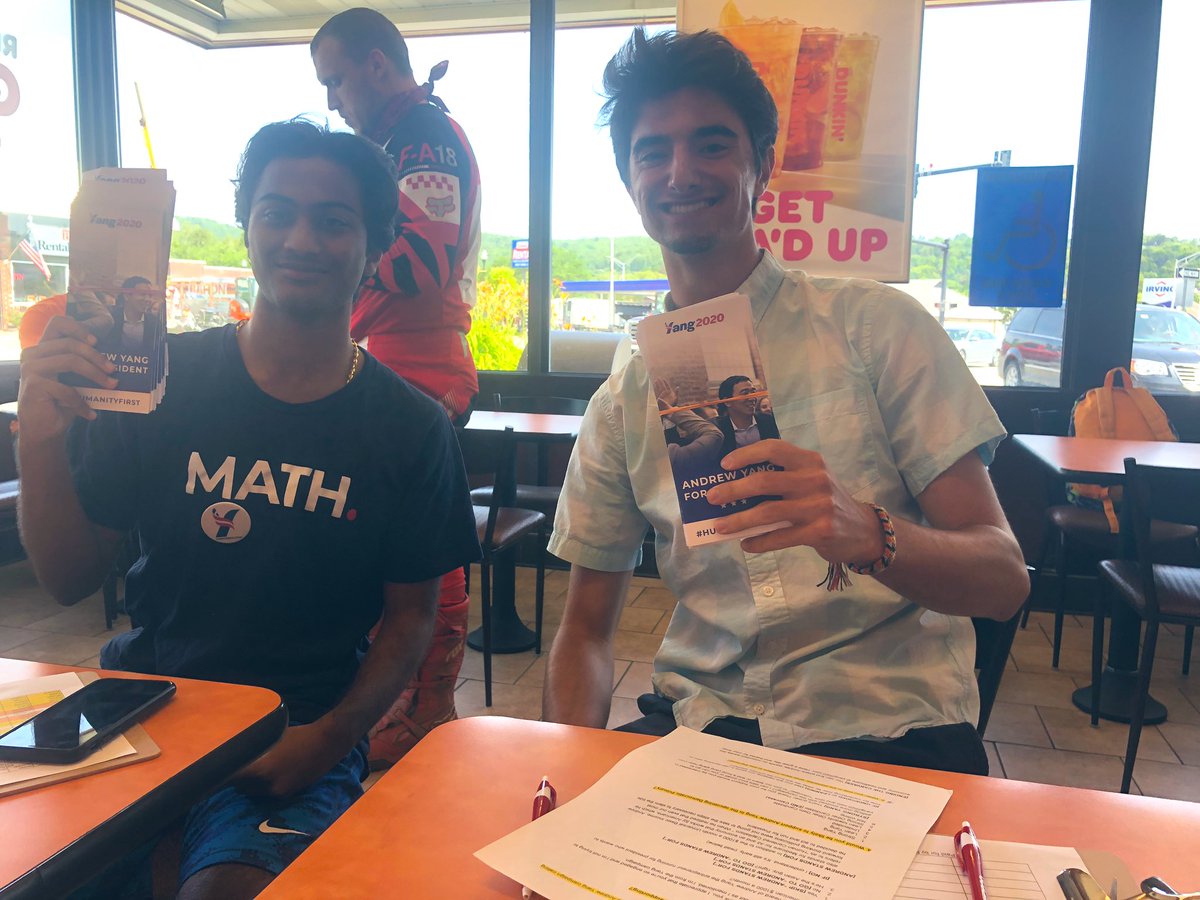 Huge thanks to Vipul and Brian (who drove from Indiana!!) for showing up to knock doors in Berlin this morning! 

We have a great group spreading the Humanity First message in the northernmost city of N.H. #YangGang #nhpolitics